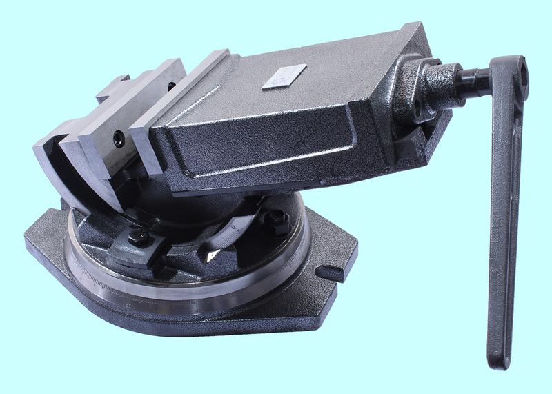 Тиски Станочные глобусные 160мм поворотные, ход губок 120мм, с закрытым винтом QHK160 "TLX"