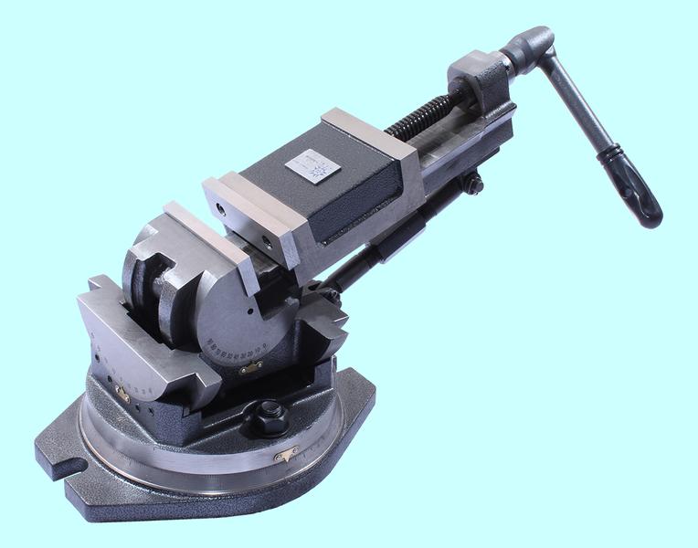 Тиски Станочные глобусные 105мм поворотные, ход 105мм наклон в 2-х плоскостях QW100 "TLX"