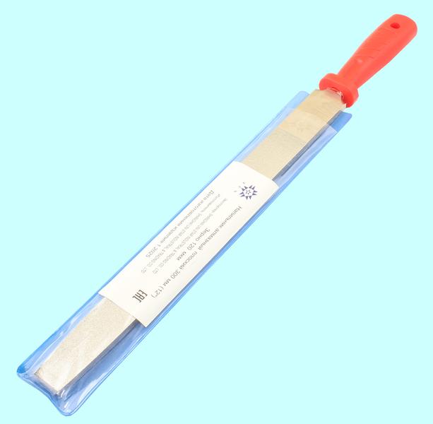 Напильник Напильник алмазный плоский 300мм(р.ч. 250мм) 125/100 с пластмассовой ручкой "TLX"