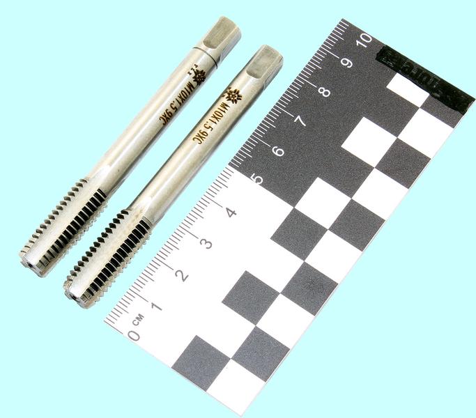 Метчик М10,0 (1,5) 9ХС ручной, комплект из 2-х шт. "TLX"