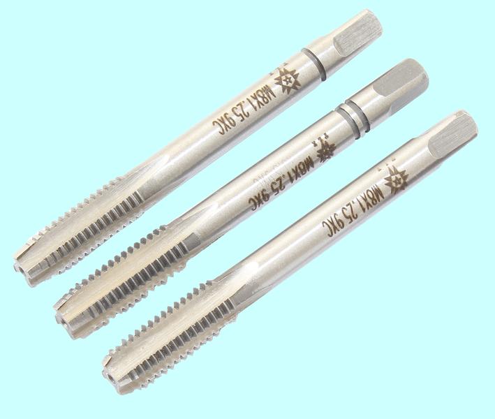 Метчик М 8,0 (1,25 ) 9ХС ручной, комплект из 3-х шт. "TLX"