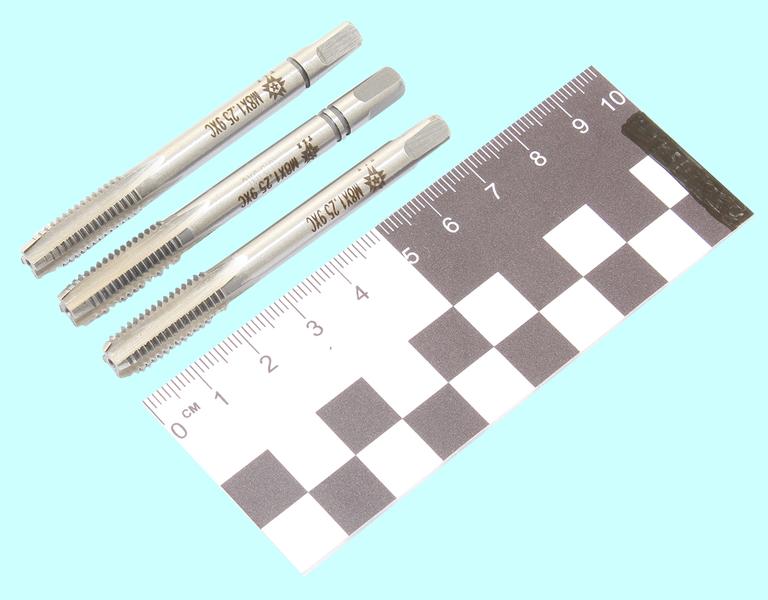 Метчик М 8,0 (1,25 ) 9ХС ручной, комплект из 3-х шт. "TLX"