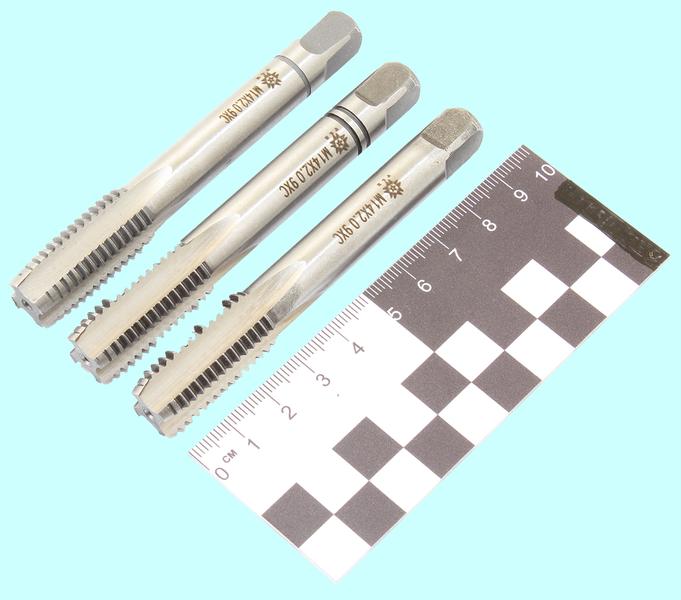 Метчик М14,0 х 1,0 9ХС ручной комплект из 3-х шт. "TLX"