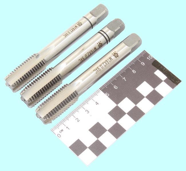 Метчик М16,0 (2,0) 9ХС ручной, комплект из 3-х шт. "TLX"