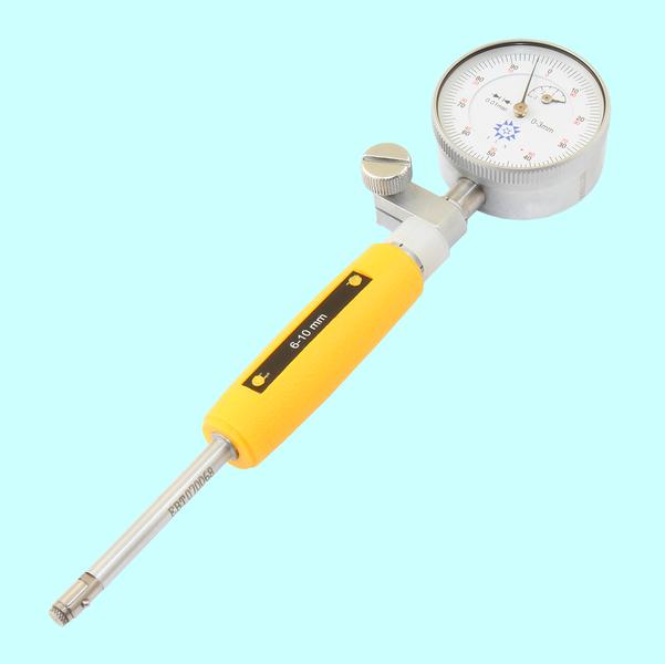 Нутромер Индикаторный   6-10мм НИ-10, глуб.изм. 45мм  (0,01) 9 вставок "TLX"