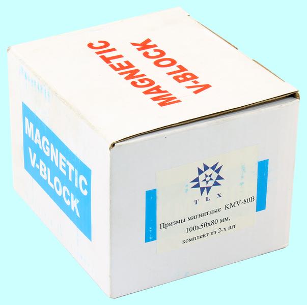Призмы магнитные 100х50х80мм (комплект из 2х шт.) усилие отрыва 20кг "TLX" (KMV-80В)