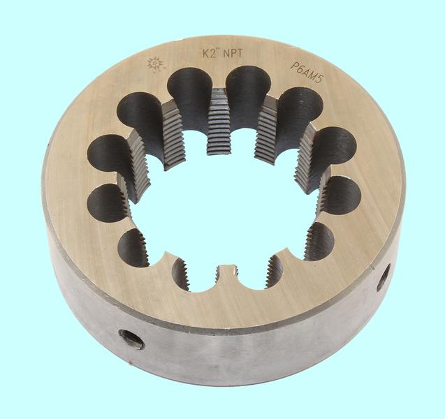 Плашка Коническая дюймовая   К 2"(NPT), 11 1/2 ниток/дюйм, dнар.105мм Р6АМ5 "TLX"