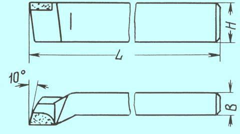 Резец Проходной упорный отогнутый 16х10х110 ВК8