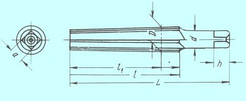 Развертка d27,0х125х185 коническая  ,конусность 1:30 с прямой канавкой