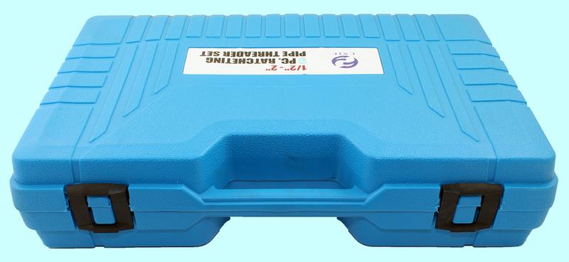 Клуппы трубные для резьб G 1/2-3/4-1-1 1/4-1 1/2-2" c трещеткой набор в мет. ящике "CNIC"