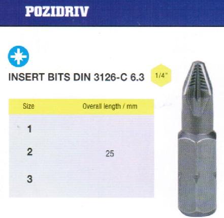 Биты крестовые РZ3х 25мм S2 с насечкой DIN3126 хвостовик С1/4 PROFI "CNIC" в упаковке 10 шт.