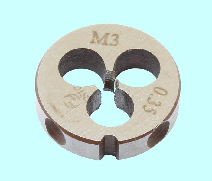 Плашка М  3,0 х 0,35 dнар.20мм 9ХС  6g "CNIC"